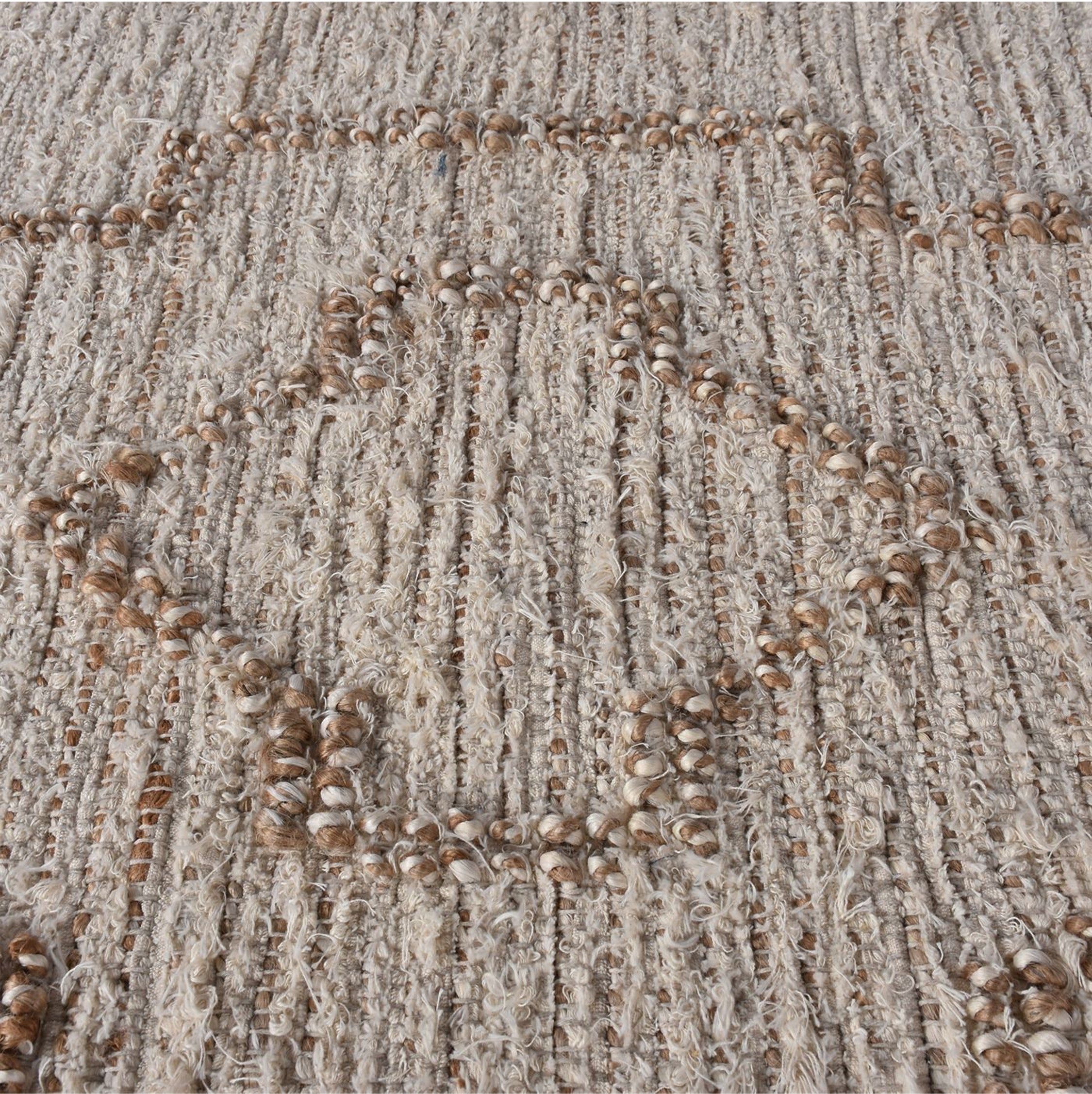 Hackett Handwoven Jute & Cotton Rug in Ivory & Natural (2 Sizes)