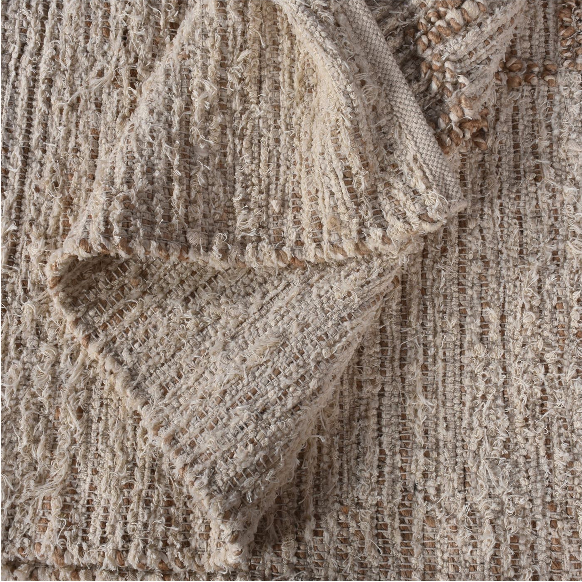 Hackett Handwoven Jute & Cotton Rug in Ivory & Natural (2 Sizes)