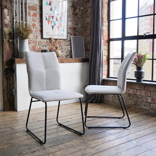 Iris Dining Chairs in Stone (2pk)
