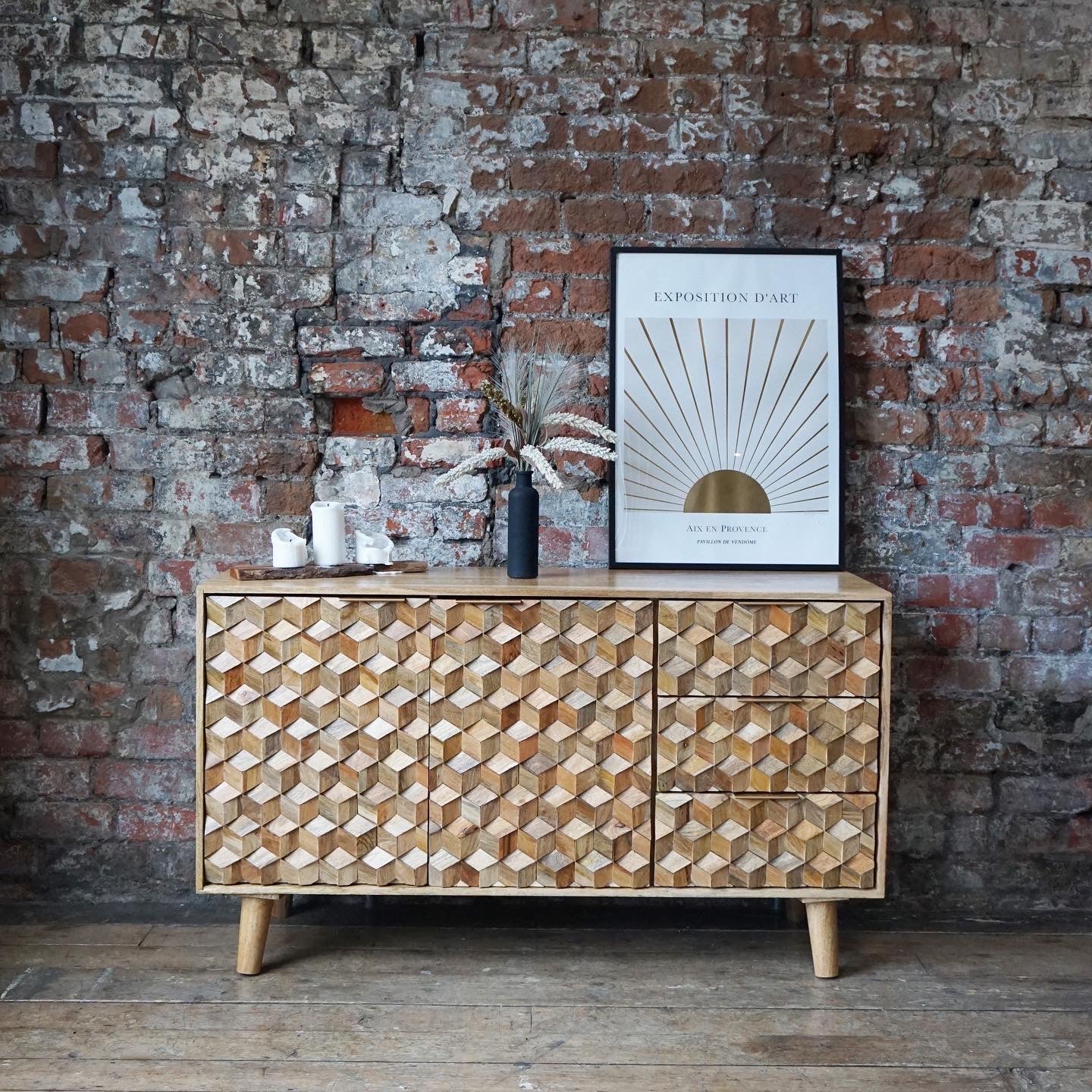 Iona Solid Mango Wood Medium Sideboard