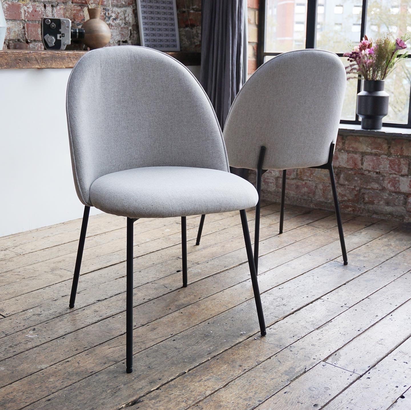 Anastasia Dining Chairs in Stone (2pk)