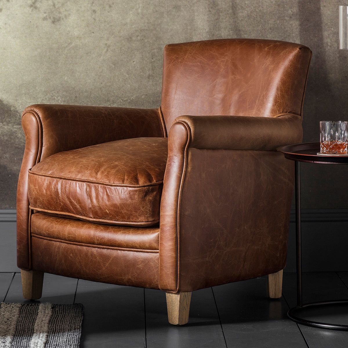 Theodore Chair - Vintage Brown Leather