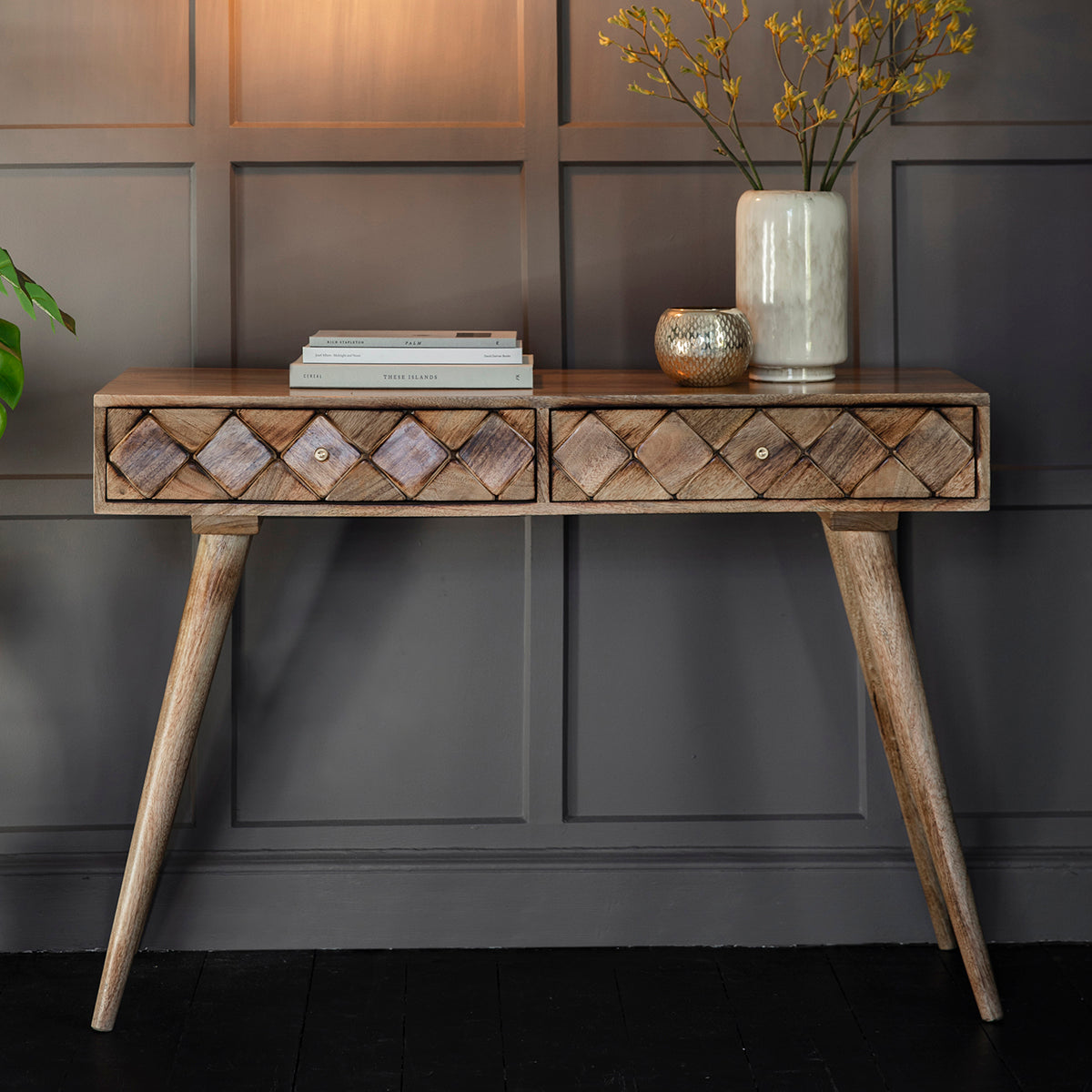Tuscany Console Table - Burnt Wax