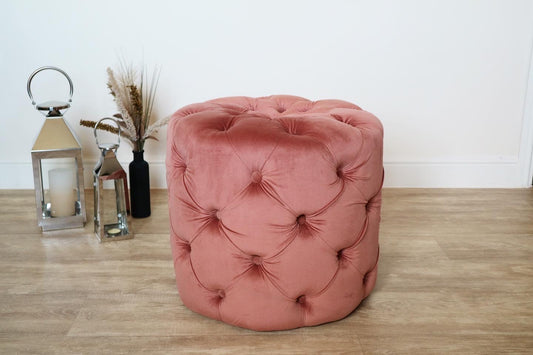 Portia Pouffe in Pink