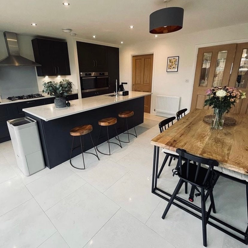 Nara Solid Mango Wood Industrial Dining Table