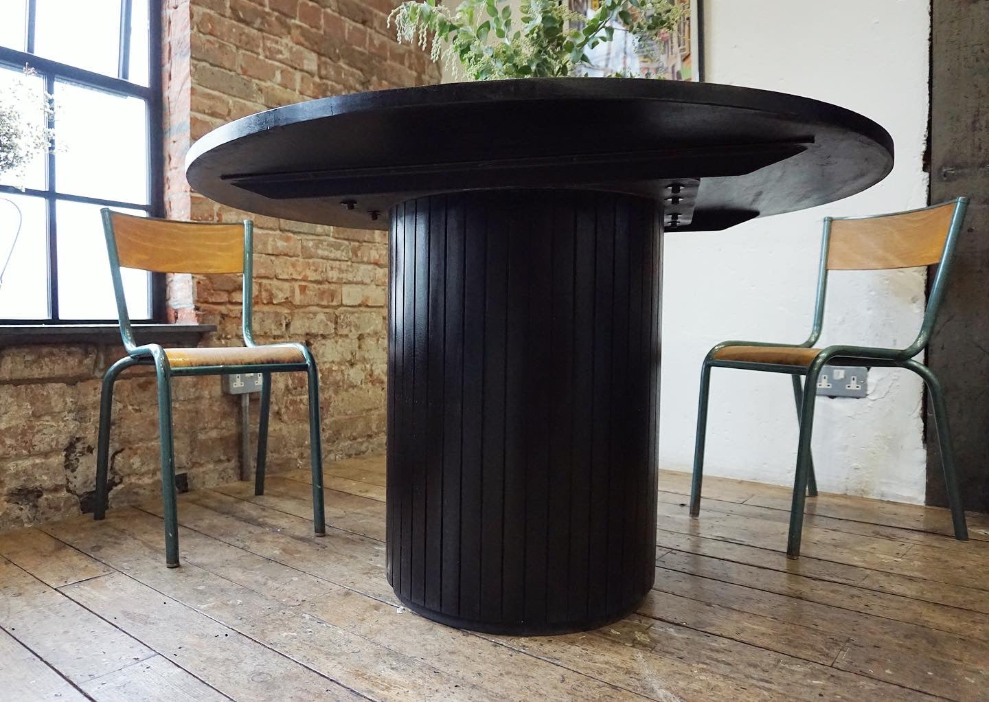 Lucia Solid Mango Wood Dining Table Black (2 Sizes)