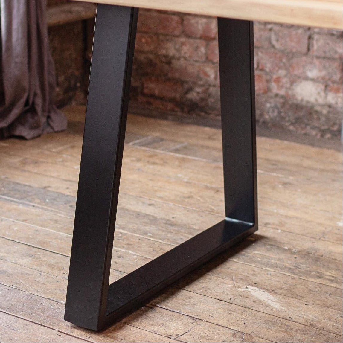 Indiana Solid Acacia Wood Industrial Dining Table (2 Sizes)