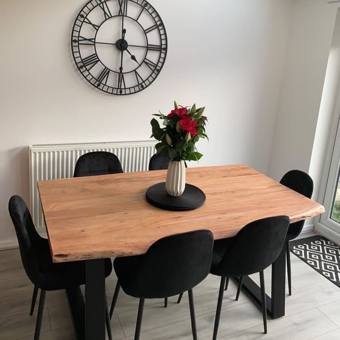 Indiana Solid Acacia Wood Industrial Dining Table (2 Sizes)