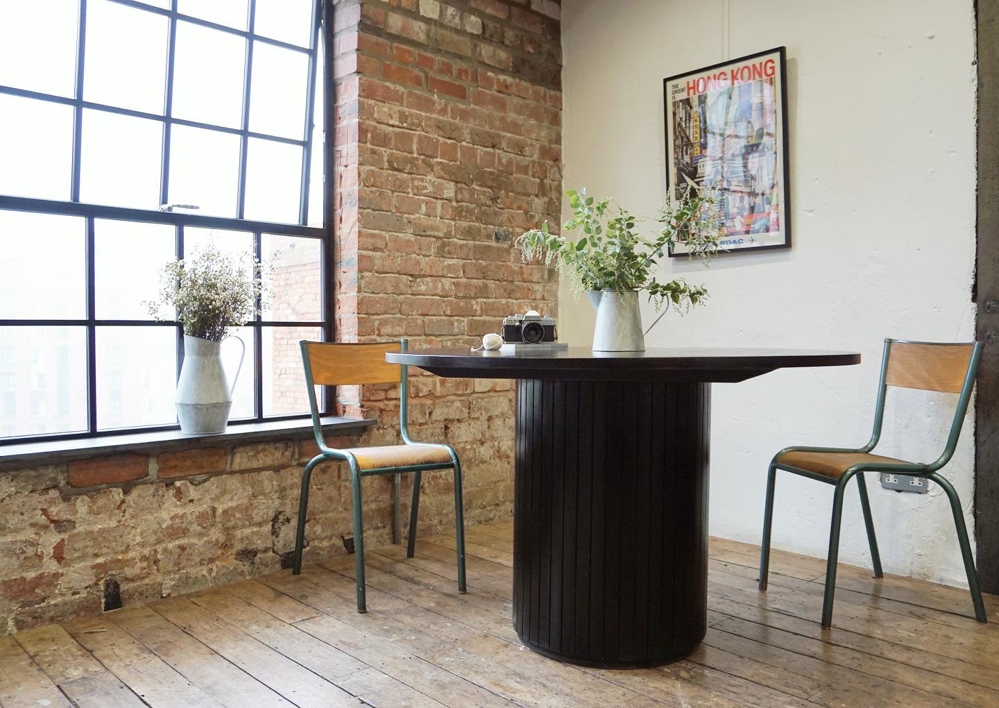 Lucia Solid Mango Wood Dining Table Black (2 Sizes)