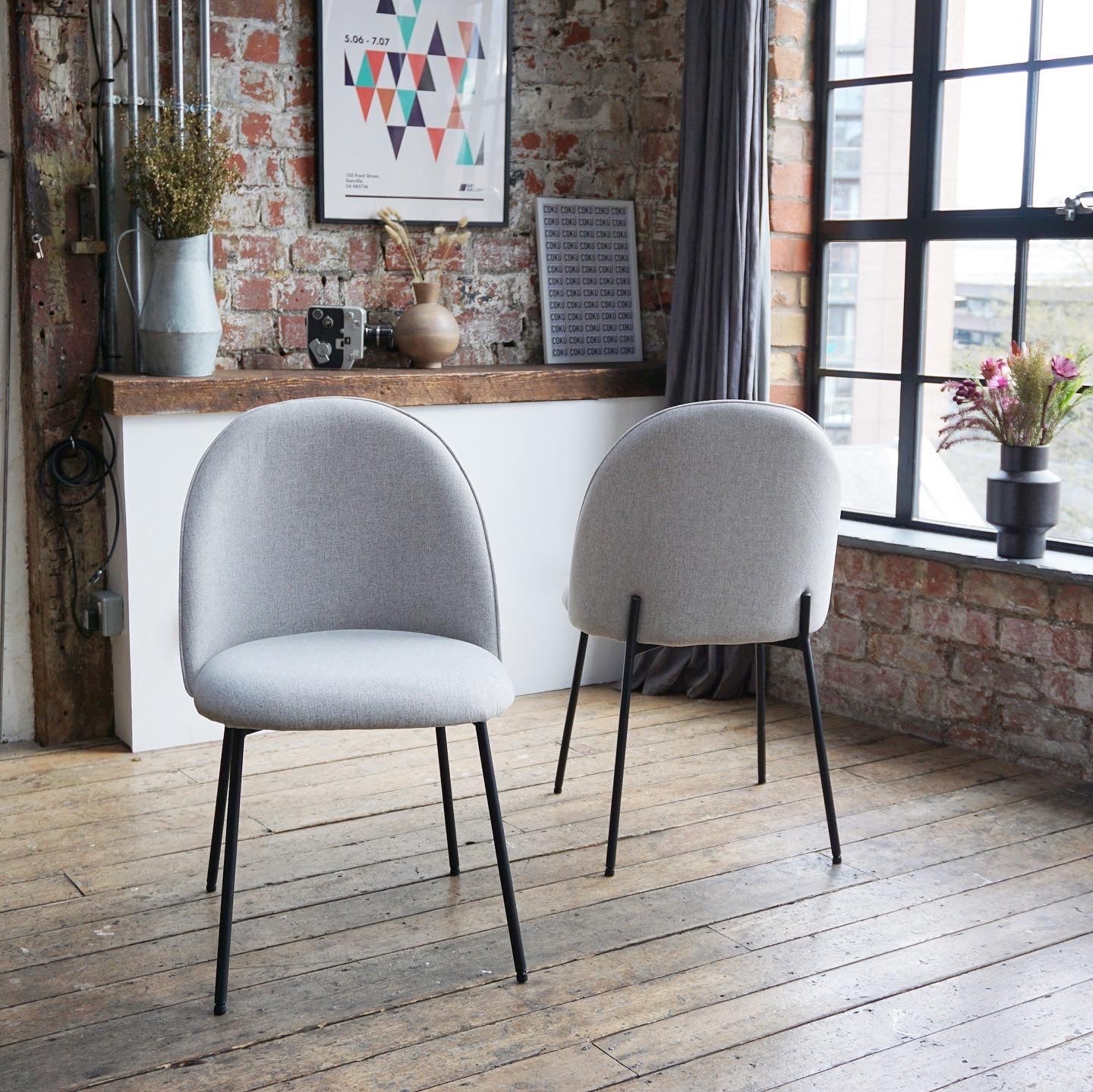 Anastasia Dining Chairs in Stone (2pk)