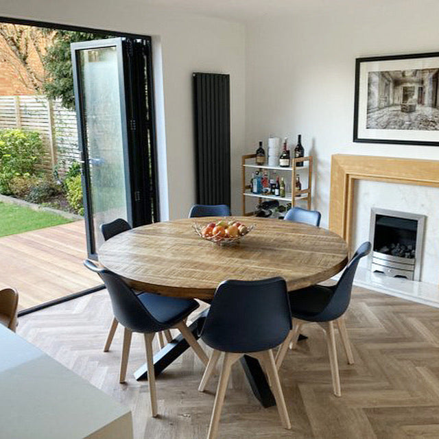 Sara Solid Mango Wood Dining Table Walnut (4 Sizes)