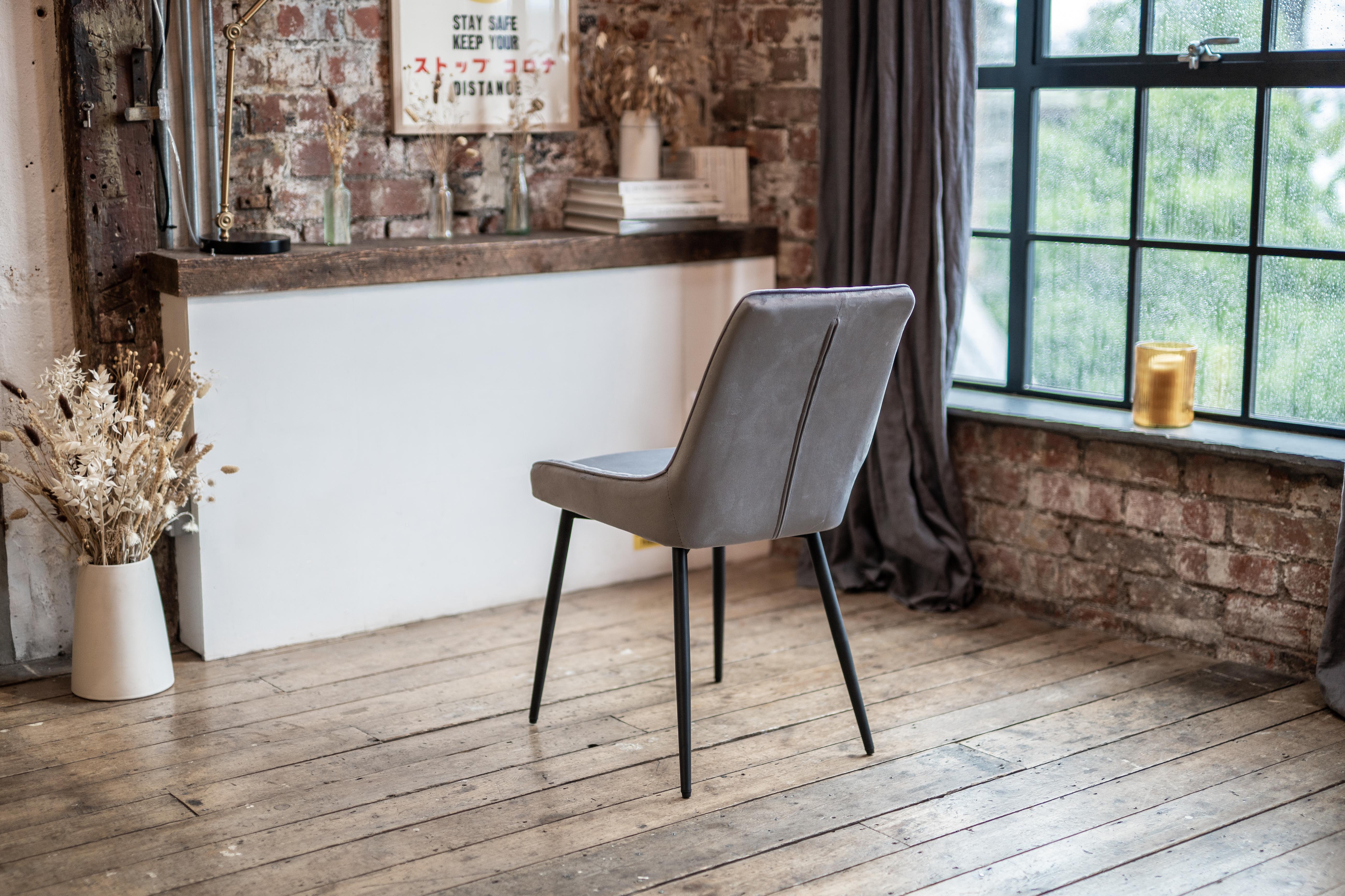 Ava Dining Chairs in Grey (2pk)