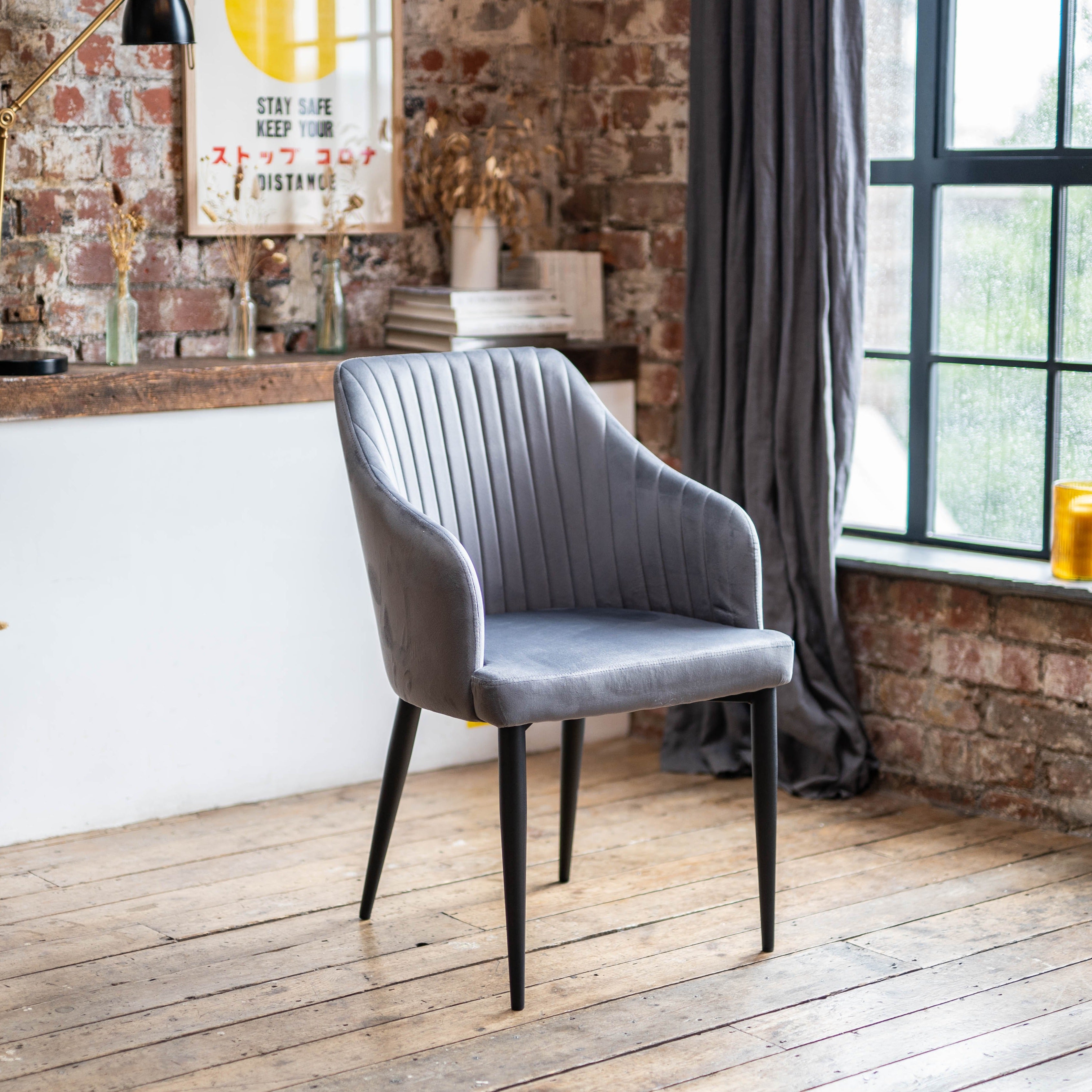 Aria Dining Chairs in Grey (2pk)