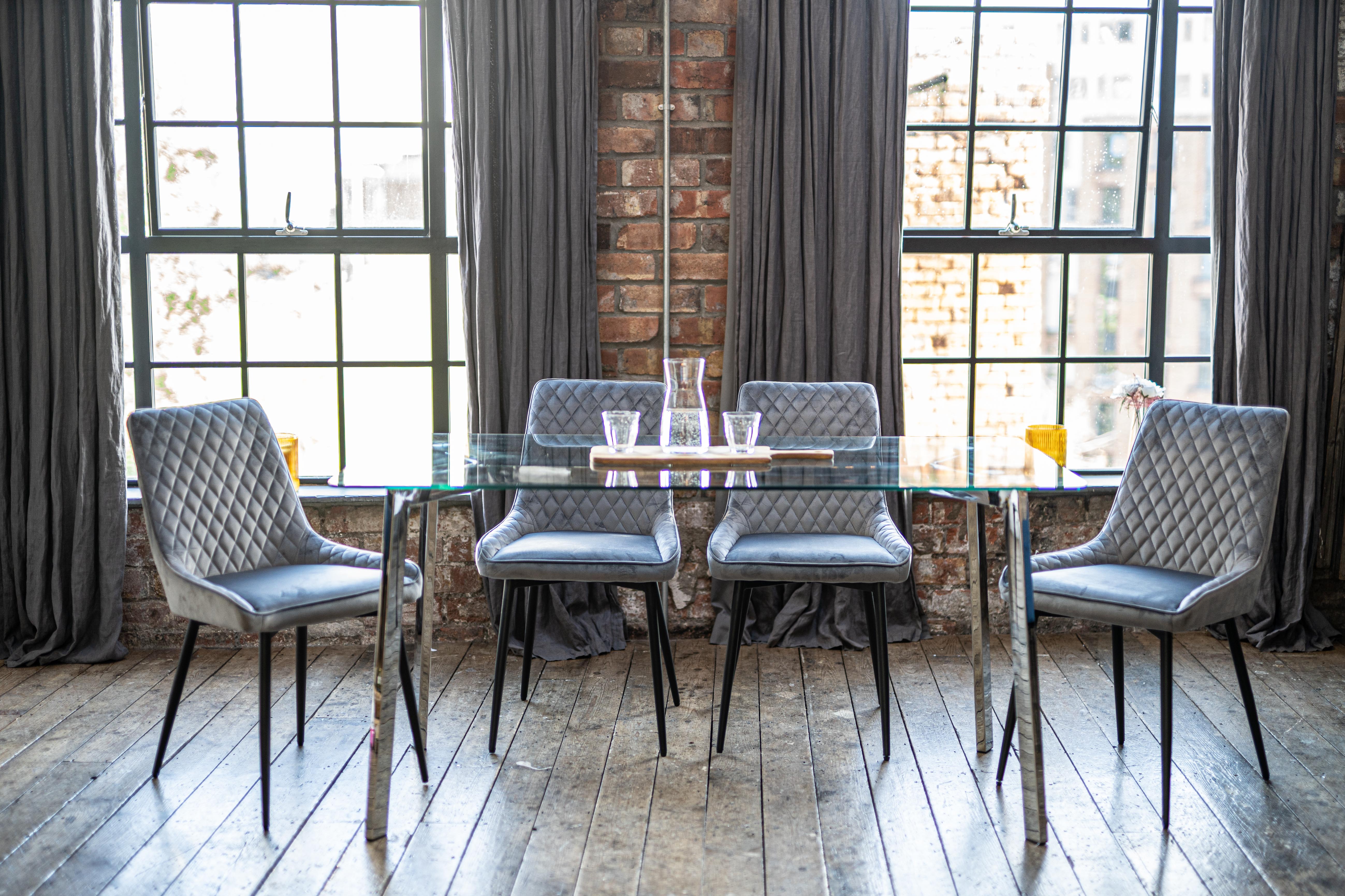 Ava Dining Chairs in Grey (2pk)