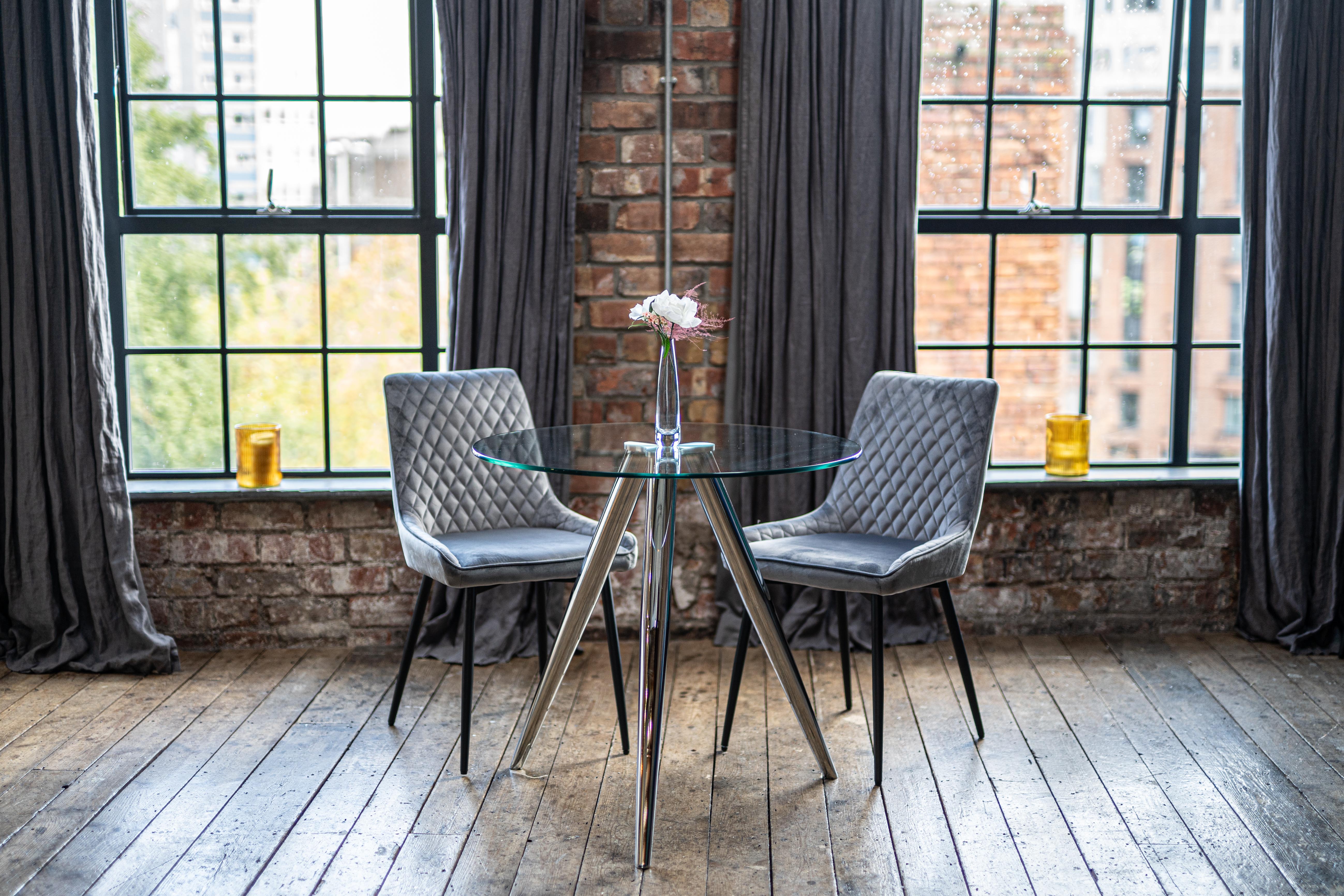 Ava Dining Chairs in Grey (2pk)