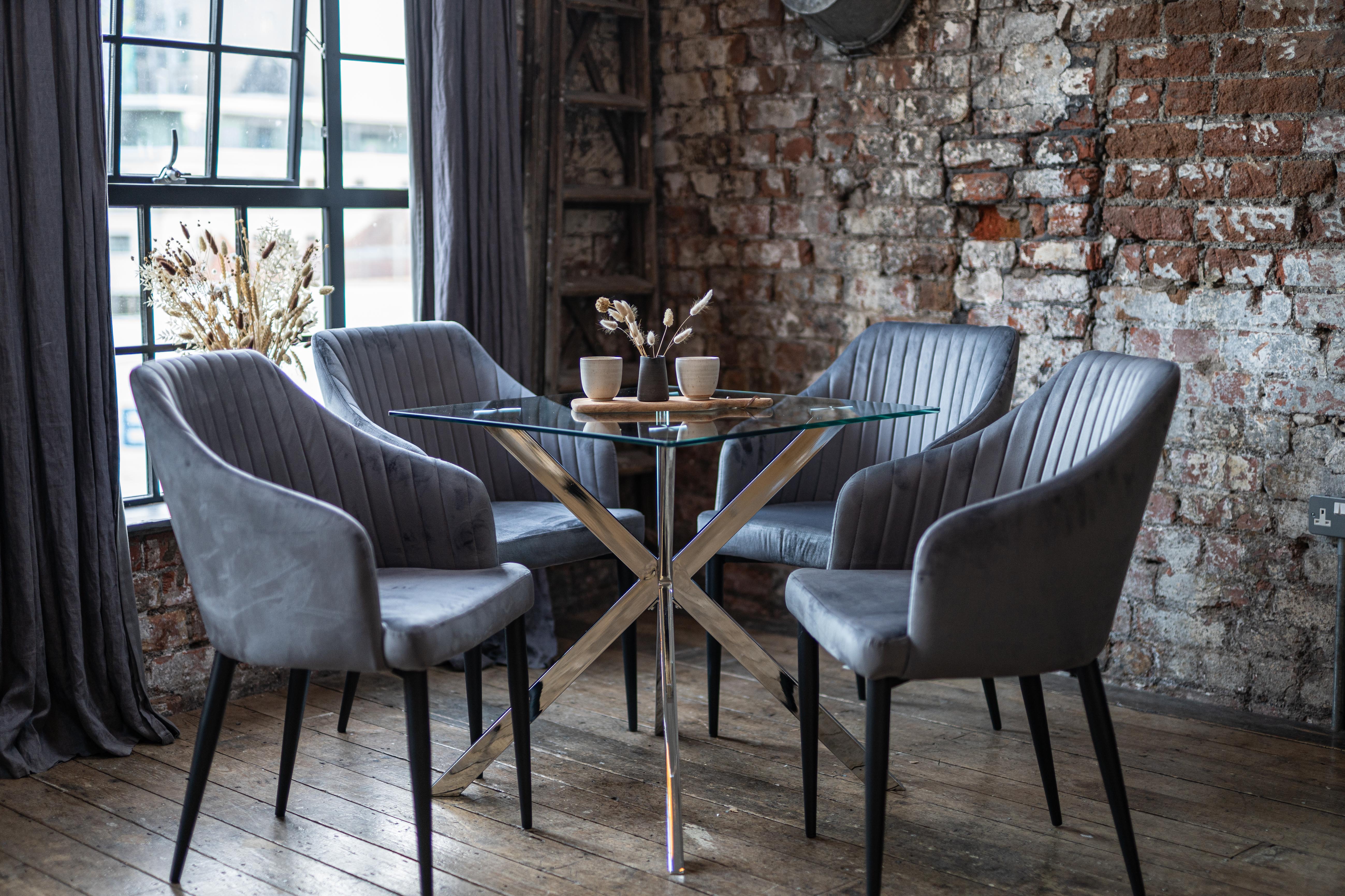 Aria Dining Chairs in Grey (2pk)