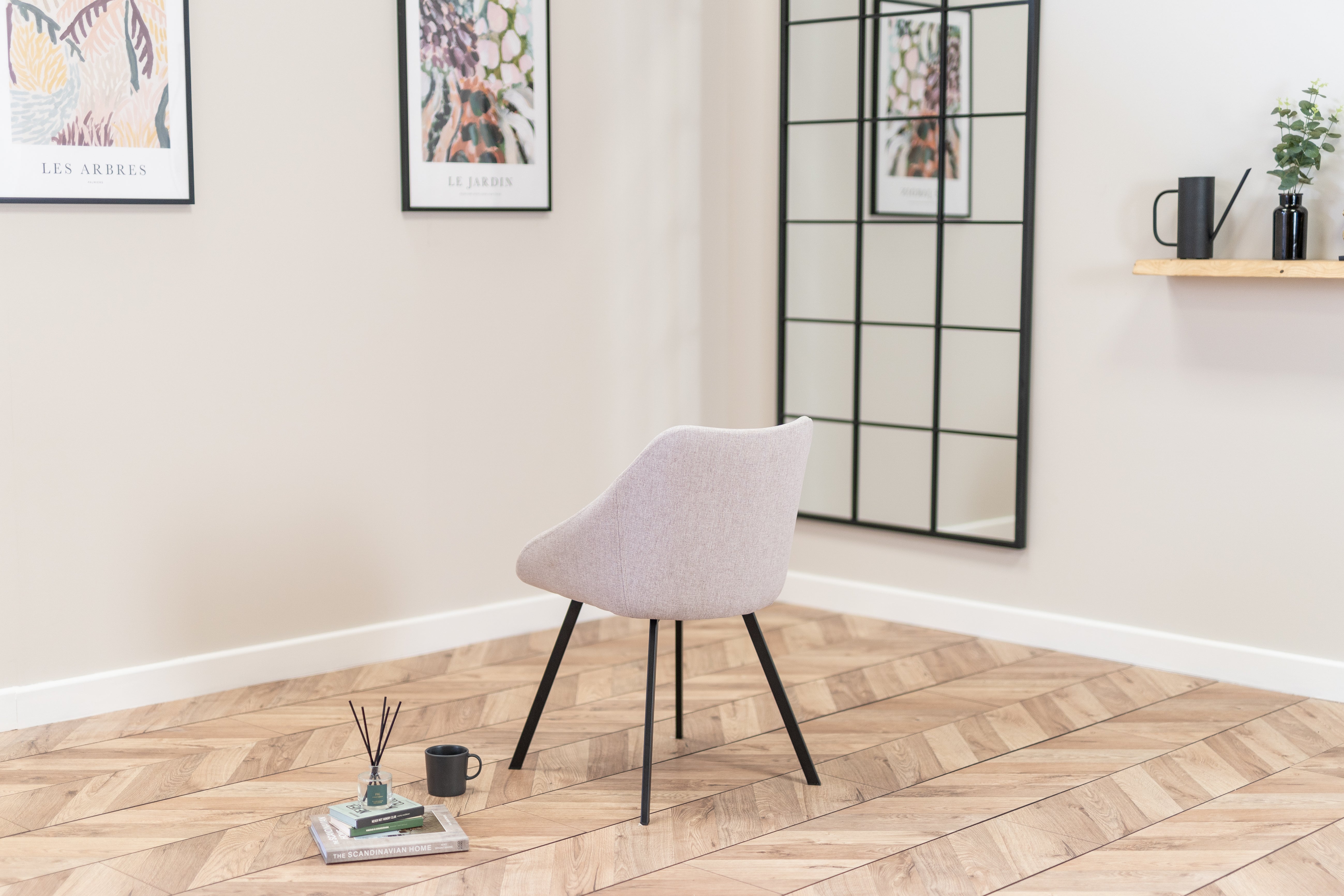 Selina Dining Set with 4 or 6 Julia Dining Chairs in Stone Beige