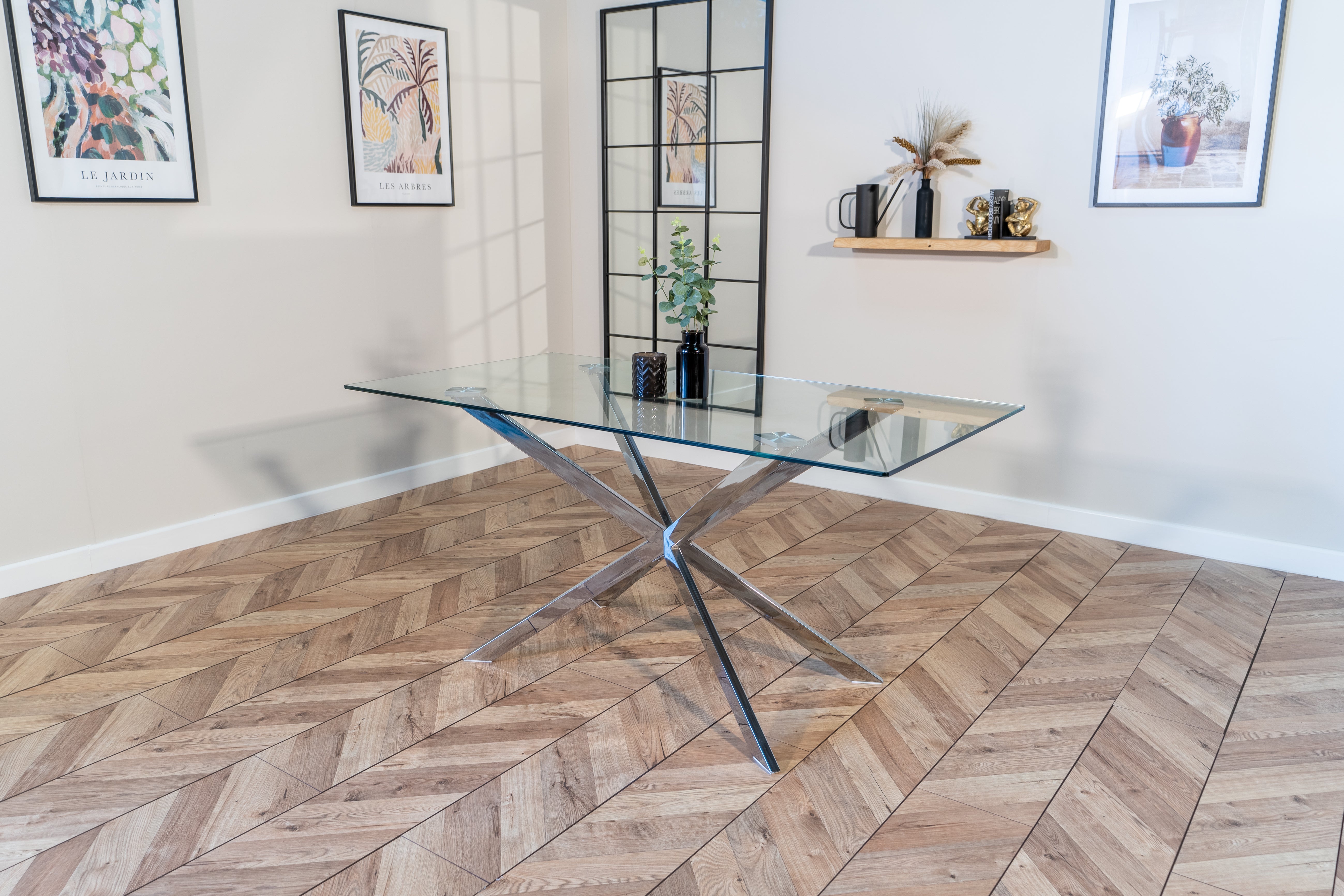 Selina Dining Set with 4 or 6 Julia Dining Chairs in Stone Beige