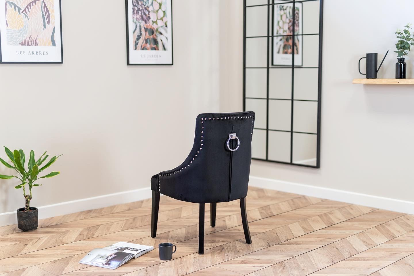 Portia Dining Chairs in Black (2pk)