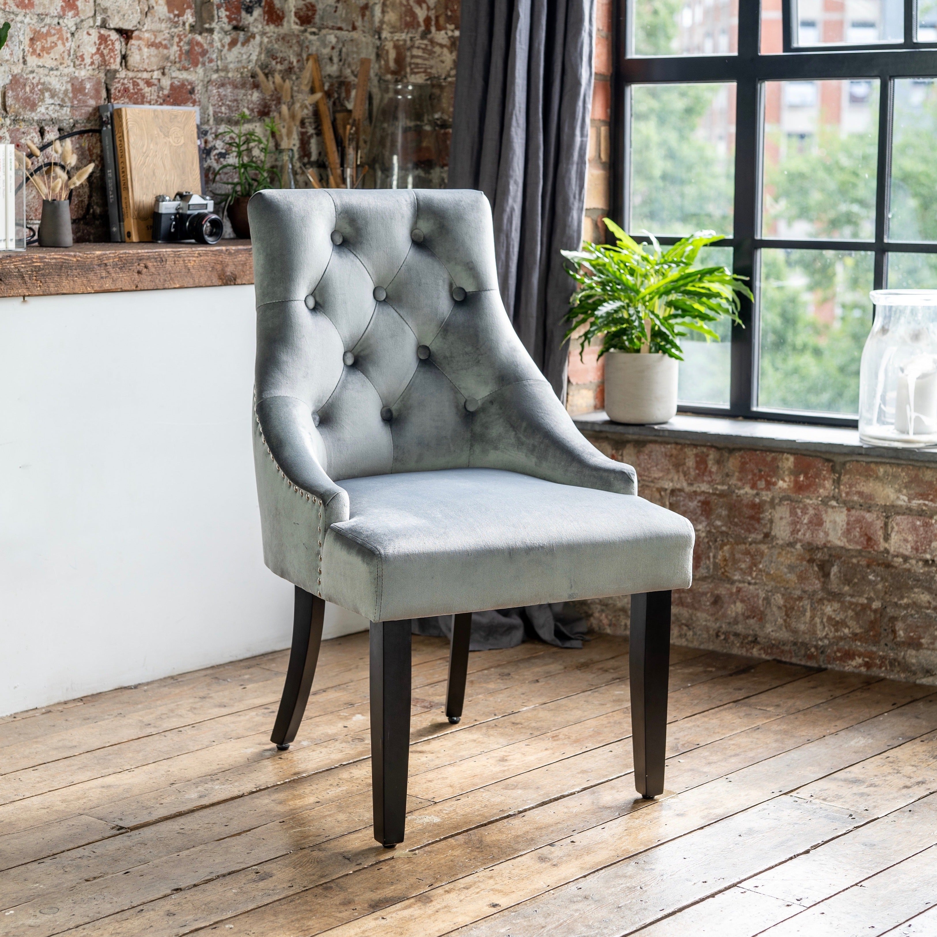 Portia Dining Chairs in Grey (2pk)