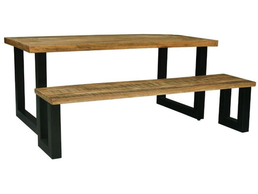 Sara 1.8m Solid Mango Wood Dining Table and Bench Set