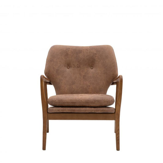 Fes Armchair - Brown Leather