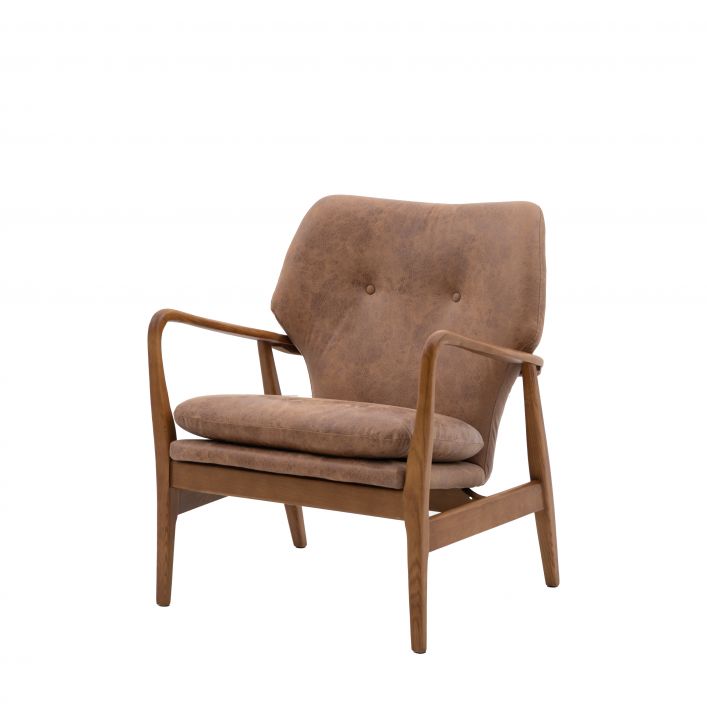 Fes Armchair - Brown Leather