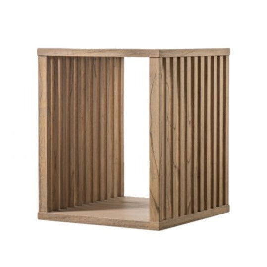 Kaia Solid Mango Wood Side Table Light Brown