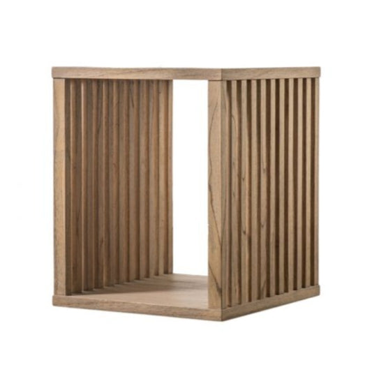 Kaia Solid Mango Wood Side Table Light Brown