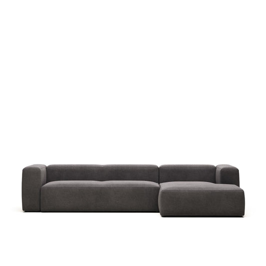 Lund 4 Seater Sofa with Right Side Chaise - Grey