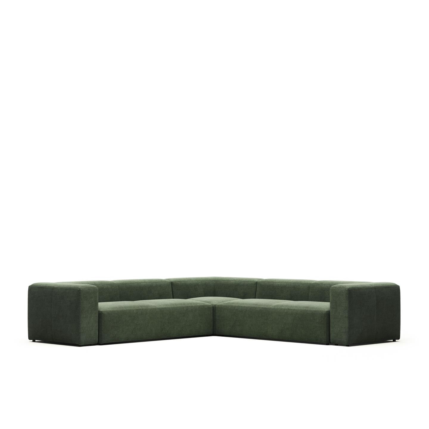 Lund 6 Seater Corner Sofa - Green