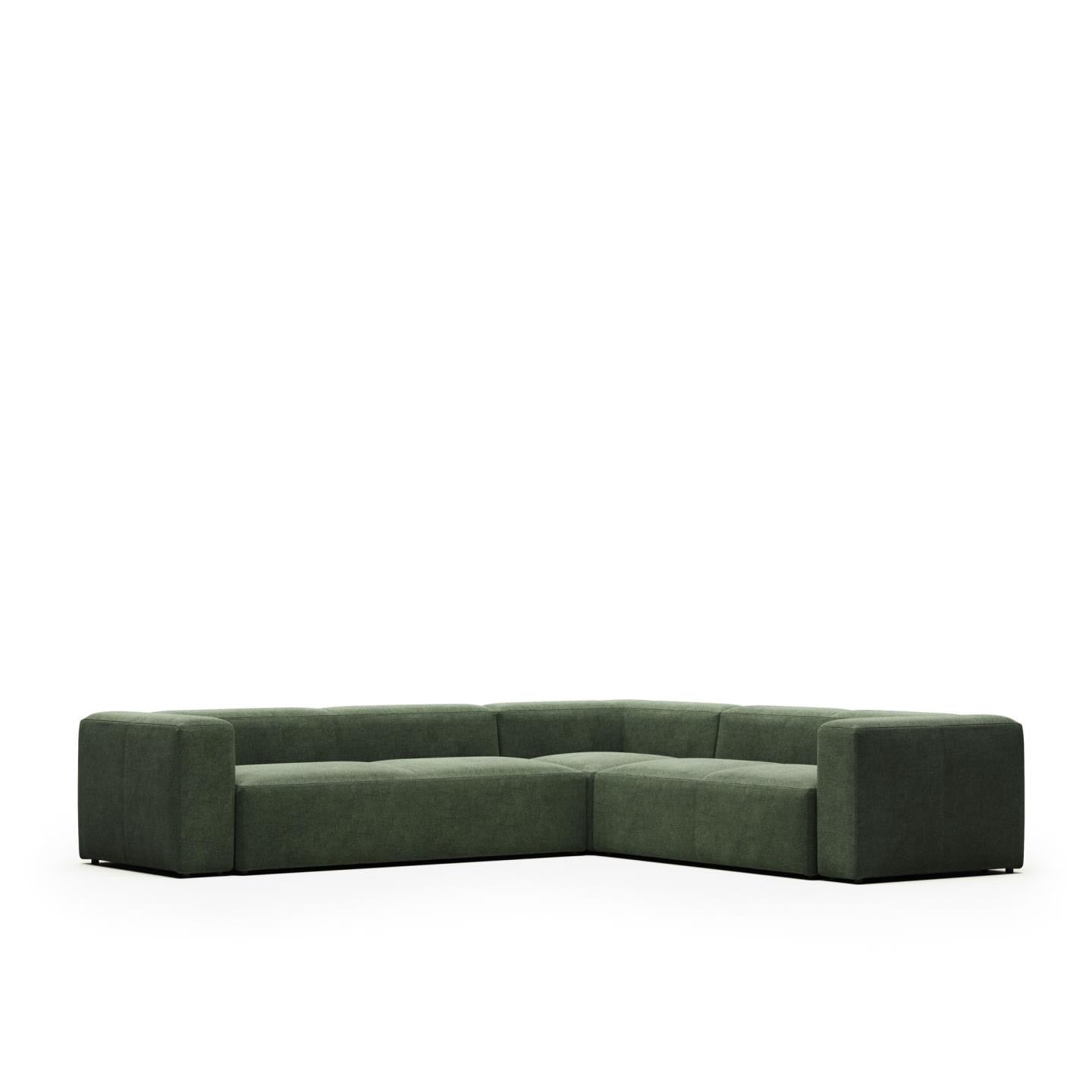 Lund 5 Seater Corner Sofa - Green