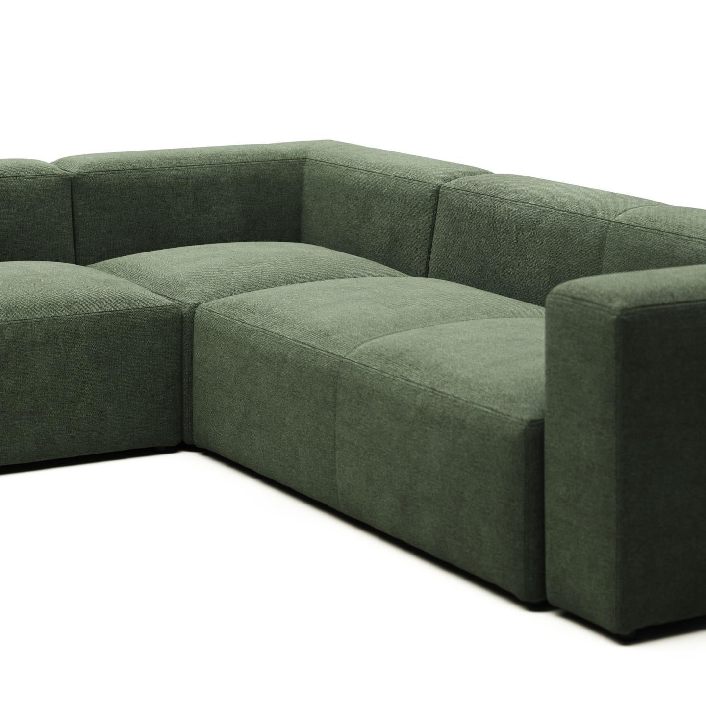 Lund 5 Seater Corner Sofa - Green