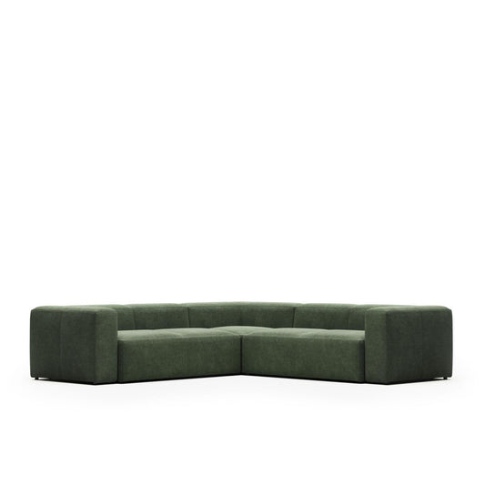 Lund 4 Seater Corner Sofa - Green