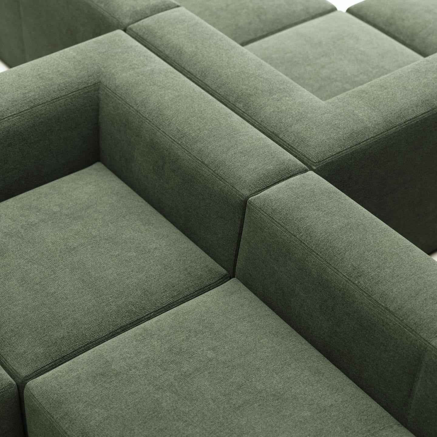 Lund 4 Seater Corner Sofa - Green