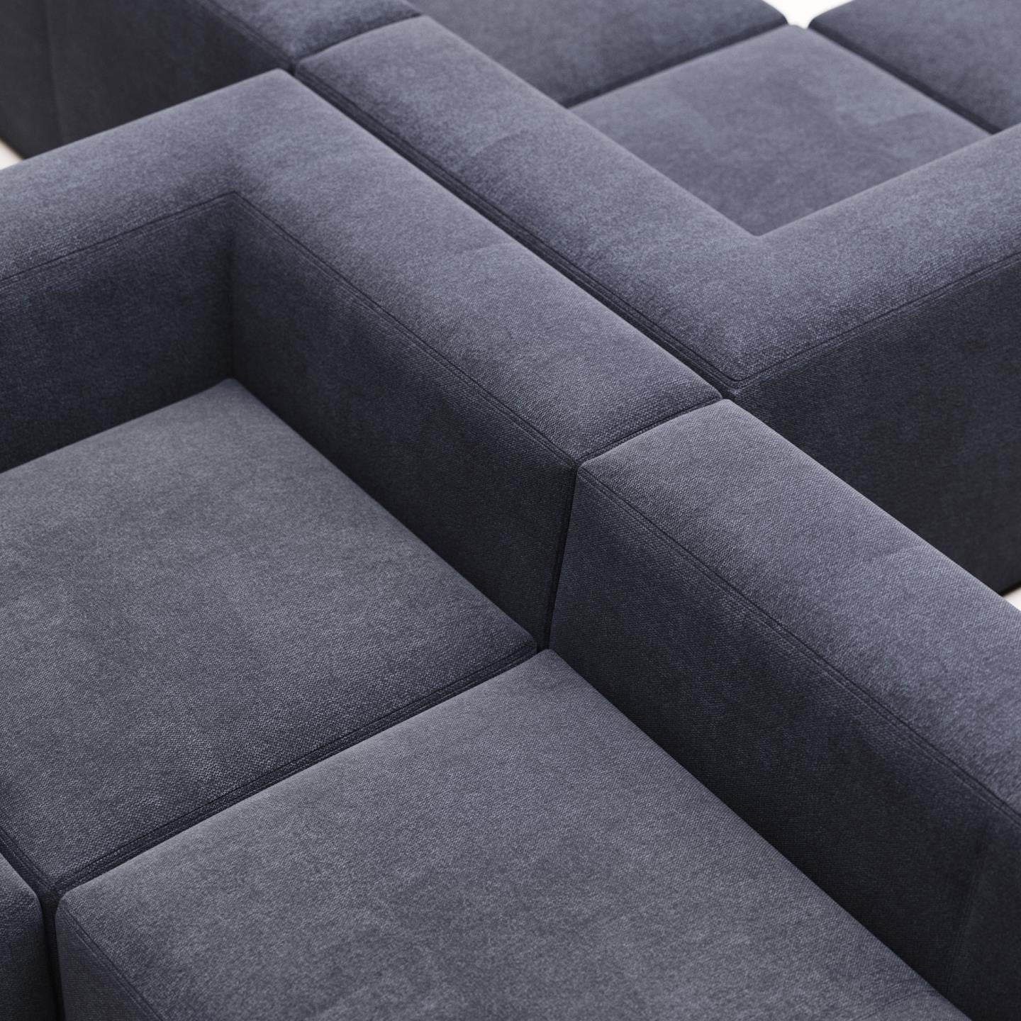 Lund 4 Seater Corner Sofa - Blue