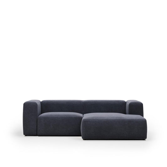 Lund 2 Seater Sofa with Right Side Chaise - Blue