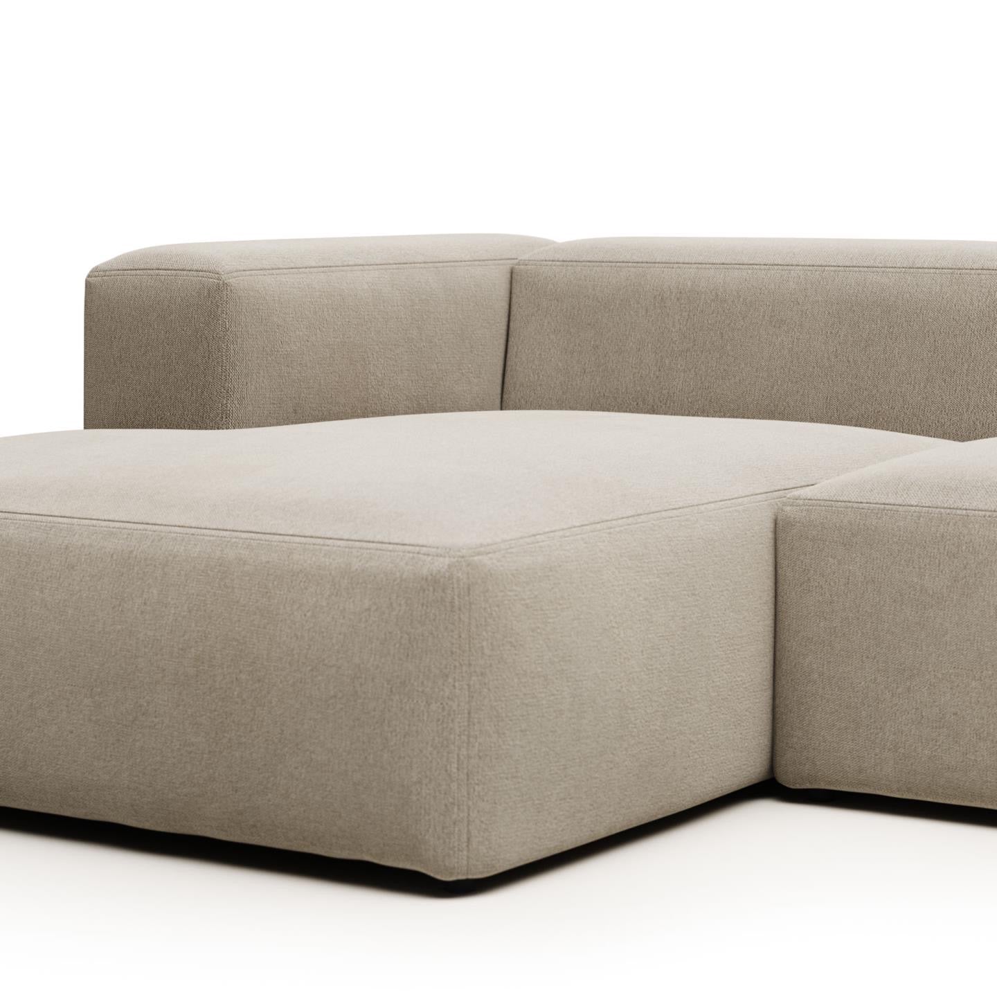 Lund 3 Seater Sofa with Left Side Chaise - Beige