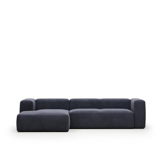 Lund 3 Seater Sofa with Left Side Chaise - Blue