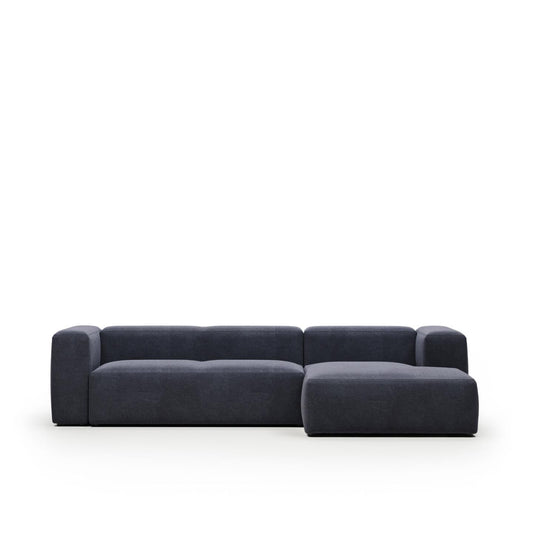 Lund 3 Seater Sofa with Right Side Chaise - Blue