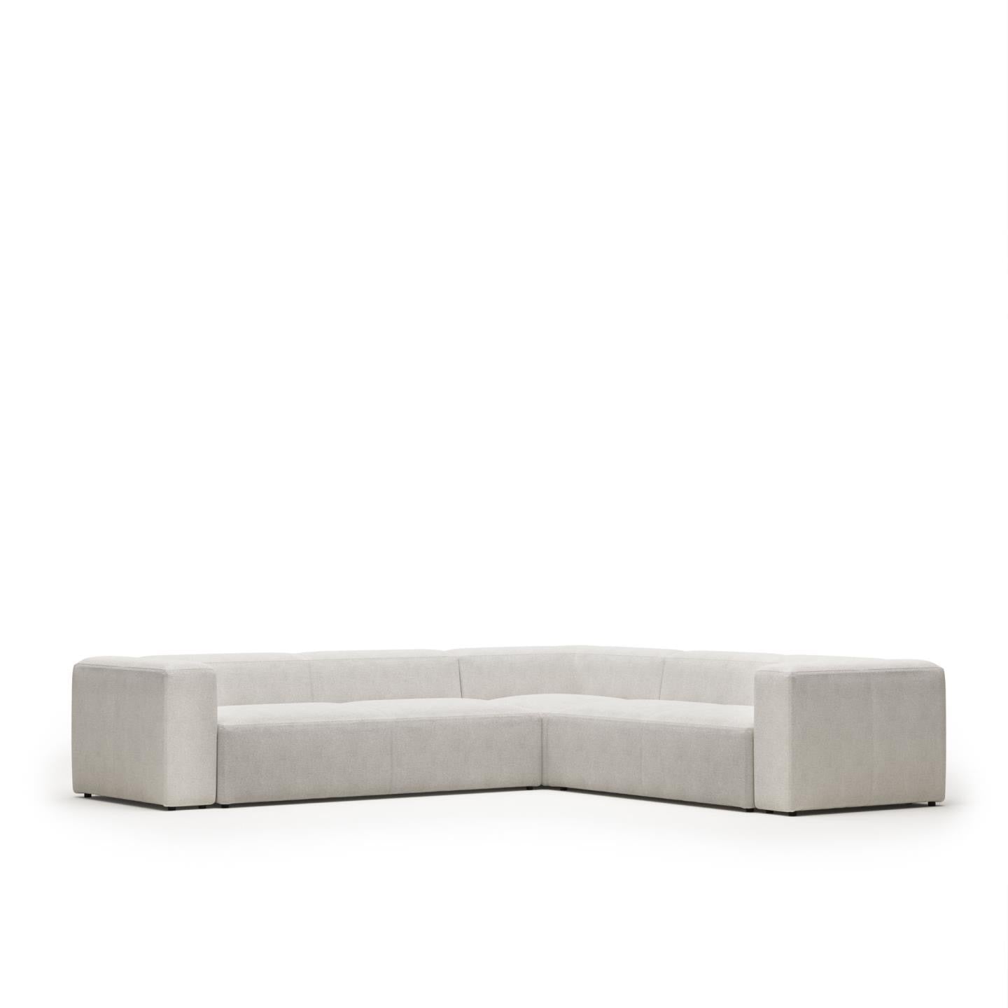 Lund 5 Seater Corner Sofa - White Fleece