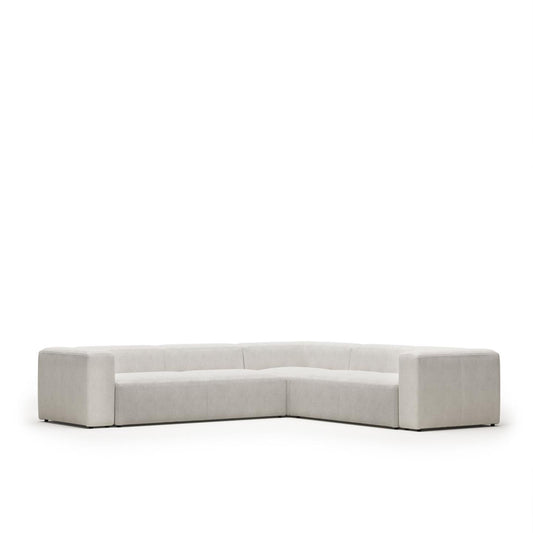 Lund 5 Seater Corner Sofa - White Fleece