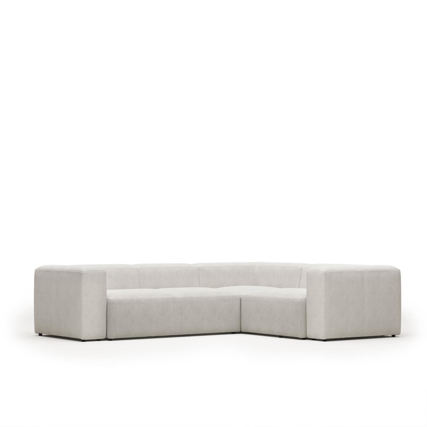 Lund 3 Seater Corner Sofa - White Fleece