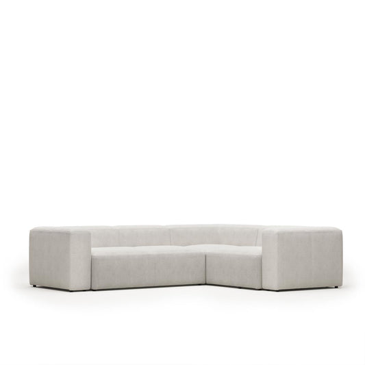 Lund 3 Seater Corner Sofa - White Fleece