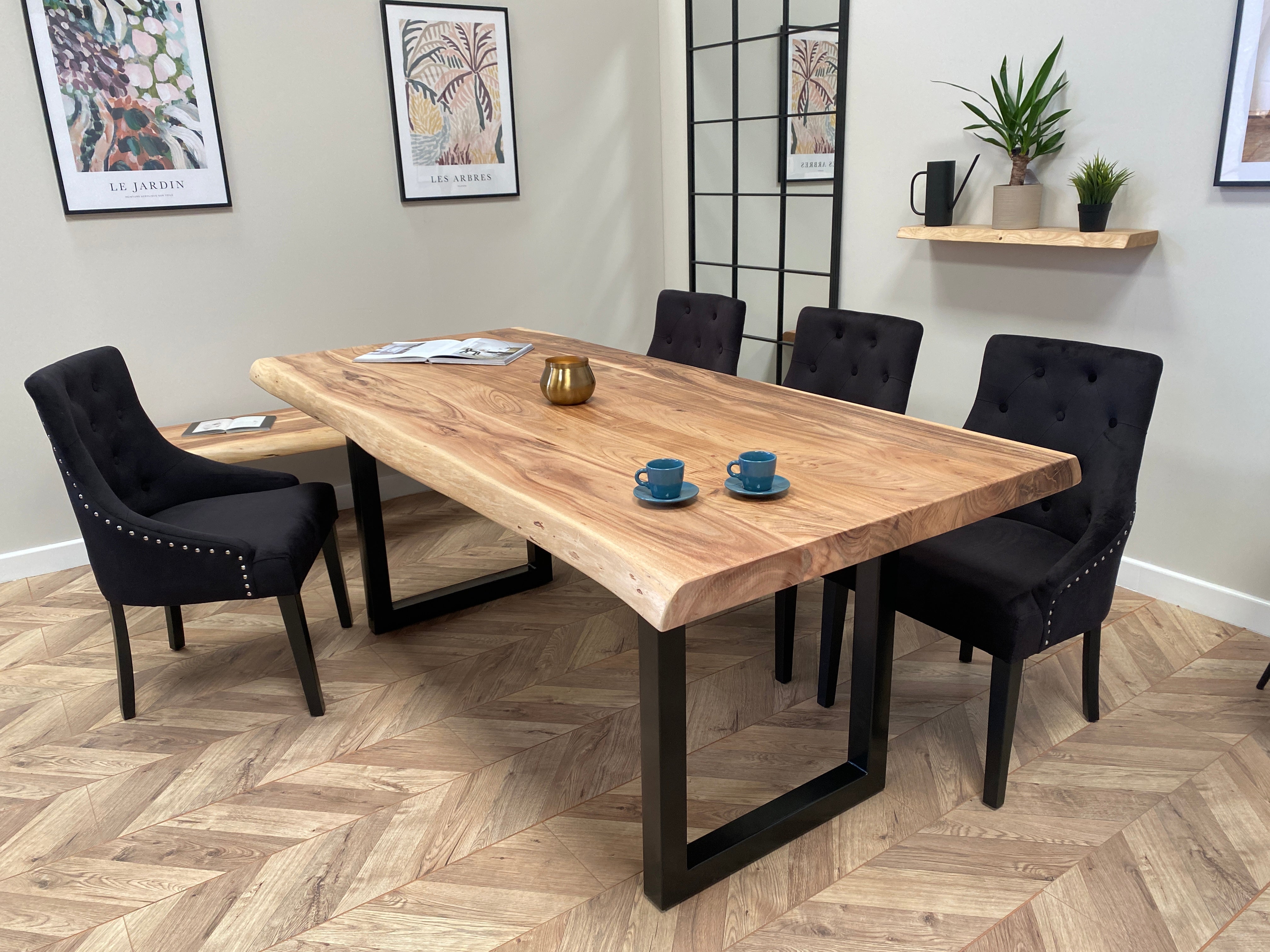 Dalia Solid Acacia Wood Dining Table (2 Sizes)