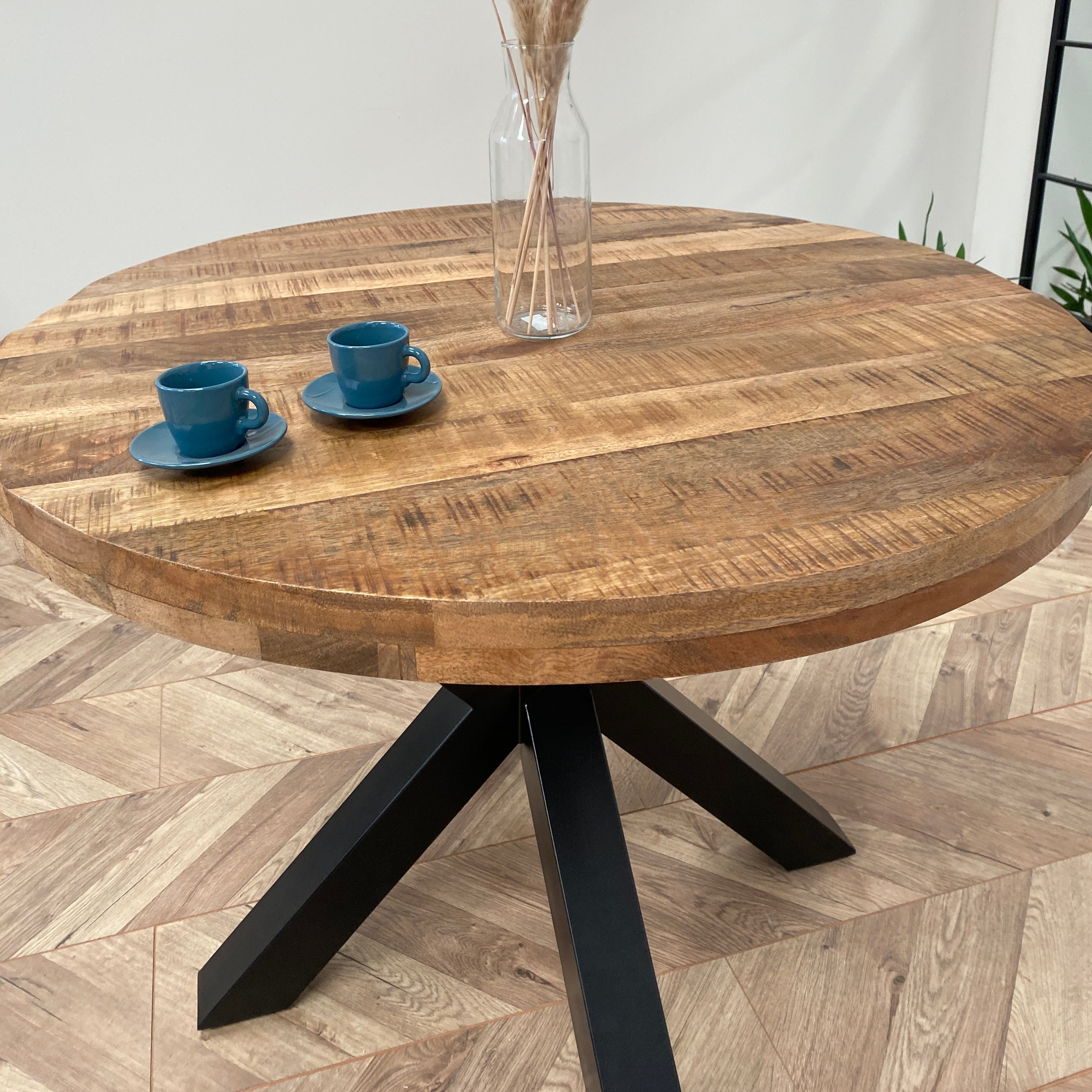 Sara Solid Mango Wood Dining Table Walnut (4 Sizes)