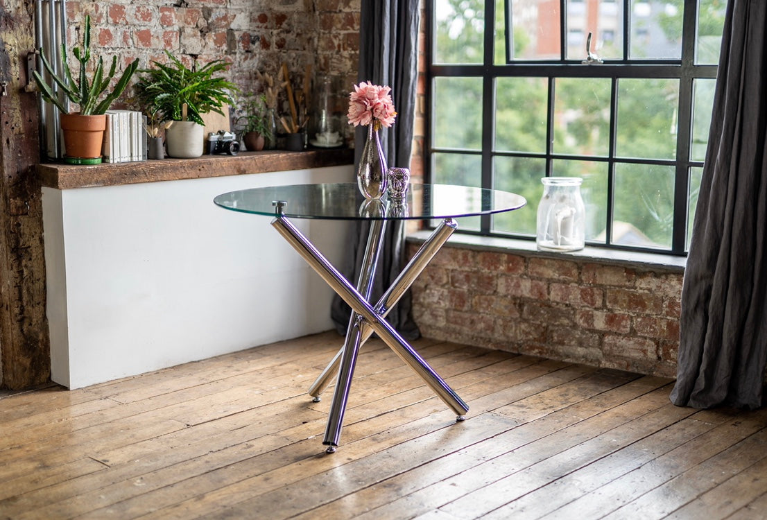 Maia Dining Set with 2 or 4 Aria Dining Chairs in Grey