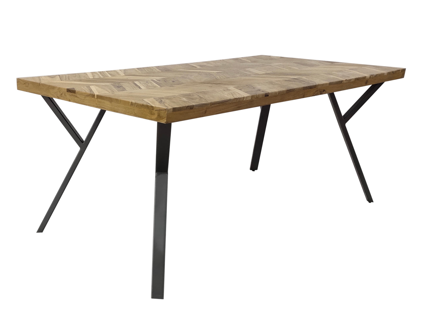 Adria Parquet Style Solid Acacia Wood Dining Table