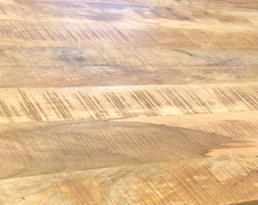 Ida Solid Mango Wood Dining Set with 4 or 6 Ava Dining Chairs in Grey