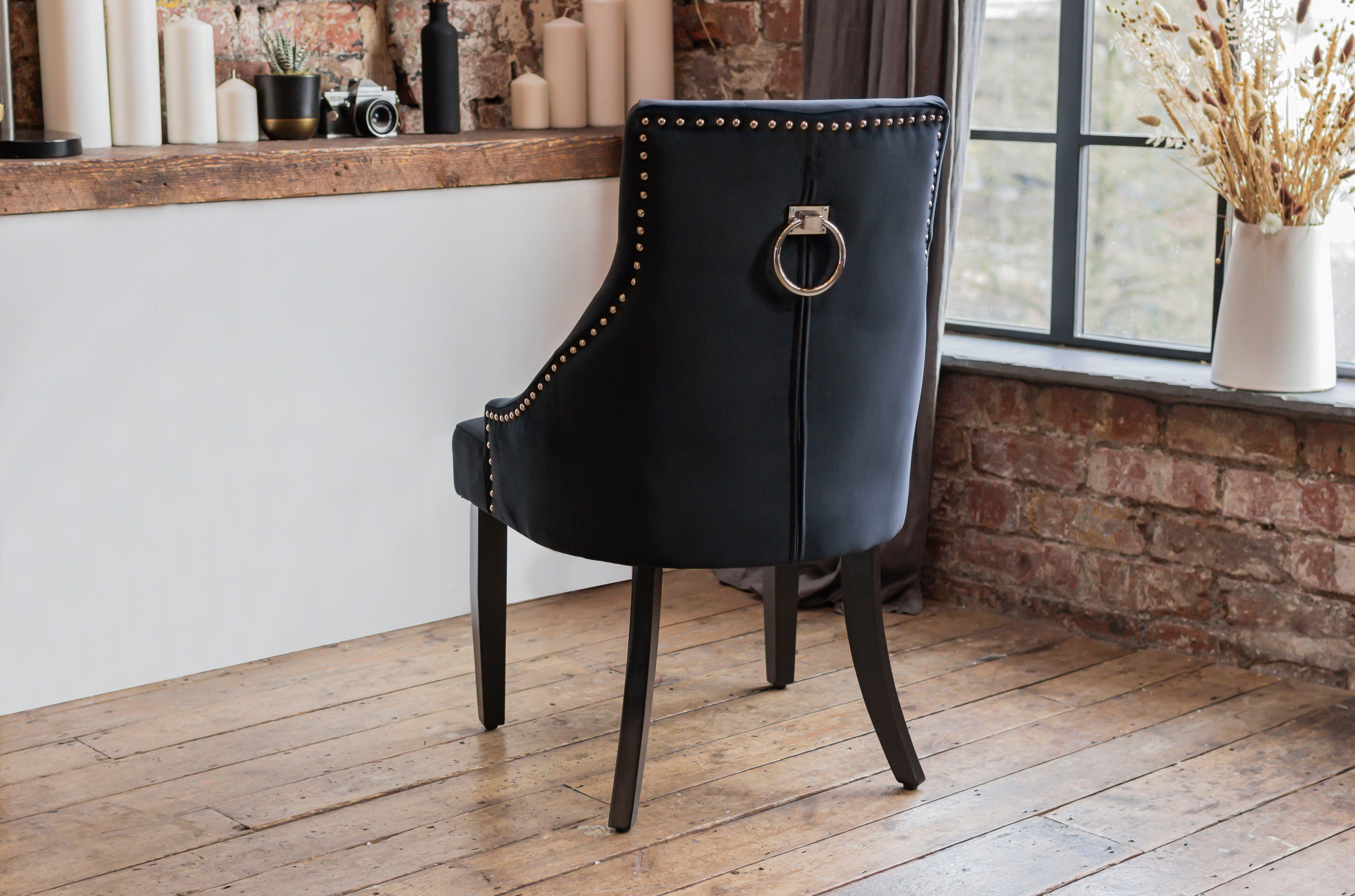 Maia Dining Set with 2 or 4 Portia Dining Chairs in Black